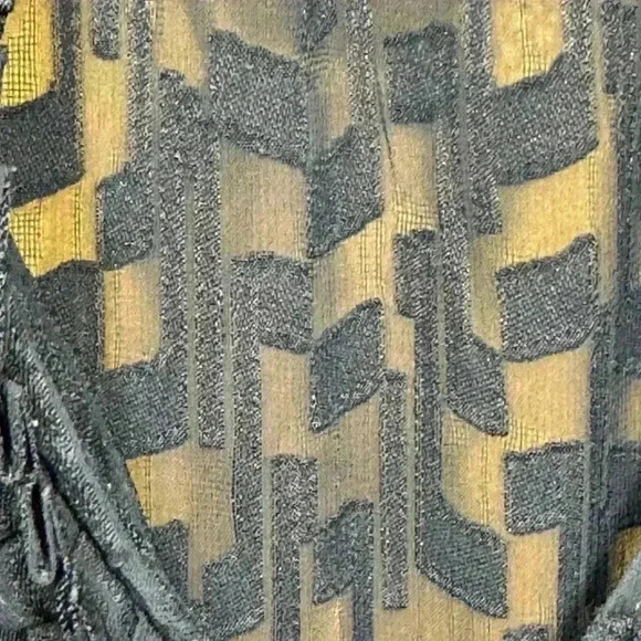 Ann Taylor - Sleeveless see through pattern shirt navy blue - Size Large - Picture 6 of 6